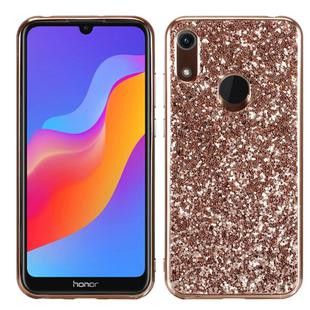Glittery Powder Shockproof TPU Case for Huawei Honor Play 8A(Rose Gold)