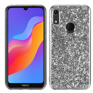Glittery Powder Shockproof TPU Case for Huawei Honor Play 8A(Silver)