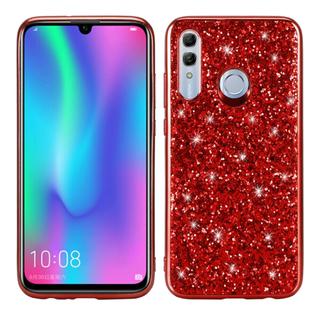 Glittery Powder Shockproof TPU Case for Huawei  Honor 10 Lite (Red)