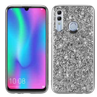 Glittery Powder Shockproof TPU Case for Huawei  Honor 10 Lite (Silver)