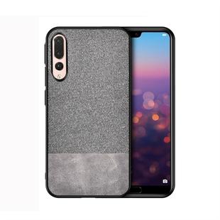 Shockproof Splicing PU + Cloth Protective Case for Huawei P20 Pro (Grey)