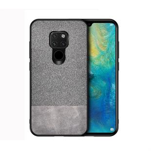 Shockproof Splicing PU + Cloth Protective Case for Huawei Mate 20 (Grey)