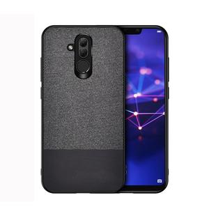 Shockproof Splicing PU + Cloth Protective Case for Huawei Mate 20 Lite (Black)