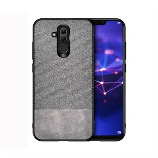Shockproof Splicing PU + Cloth Protective Case for Huawei Mate 20 Lite (Grey)
