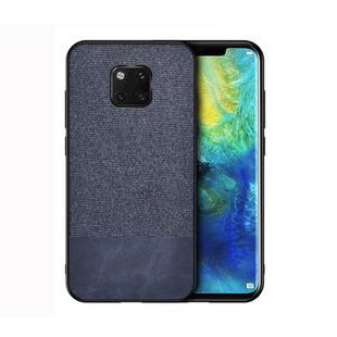 Shockproof Splicing PU + Cloth Protective Case for Huawei Mate 20 Pro (Blue)