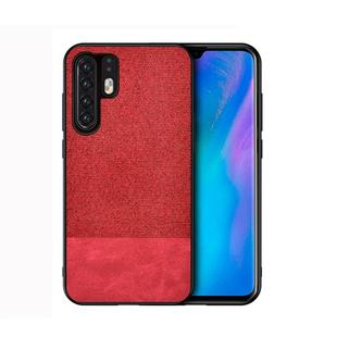 Shockproof Splicing PU + Cloth Protective Case for Huawei P30 Pro (Red)