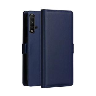 DZGOGO MILO Series PC + PU Horizontal Flip Leather Case for Huawei Honor 20, with Holder & Card Slot & Wallet (Blue)