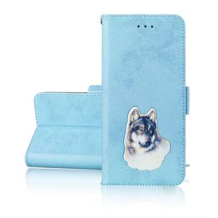 Retro Aluminium Alloy Horizontal Flip Leather Case for Huawei P30 Pro, with Holder & Card Slots & Wallet (Blue)