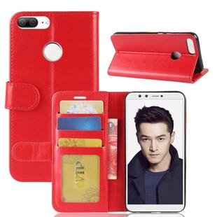 For Huawei  Honor 9 Lite Crazy Horse Texture Horizontal Flip Leather Case with Holder & Card Slots & Wallet (Red)
