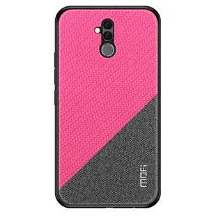 MOFI Shockproof TPU + PC + Cloth Pasted Case for Huawei Mate 20 Lite(Rose Red)