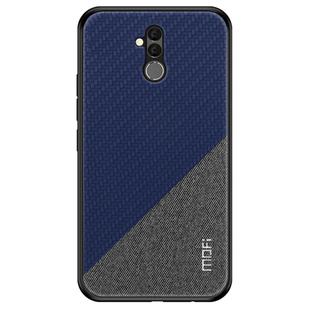 MOFI Shockproof TPU + PC + Cloth Pasted Case for Huawei Mate 20 Lite(Blue)