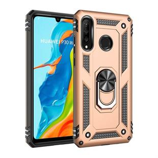 Armor Shockproof TPU + PC Protective Case for Huawei P30 Lite, with 360 Degree Rotation Holder (Gold)
