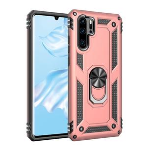 Armor Shockproof TPU + PC Protective Case for Huawei P30 Pro, with 360 Degree Rotation Holder (Rose Gold)
