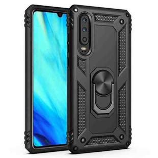 Armor Shockproof TPU + PC Protective Case for Huawei P30, with 360 Degree Rotation Holder (Black)