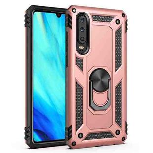 Armor Shockproof TPU + PC Protective Case for Huawei P30, with 360 Degree Rotation Holder (Rose Gold)