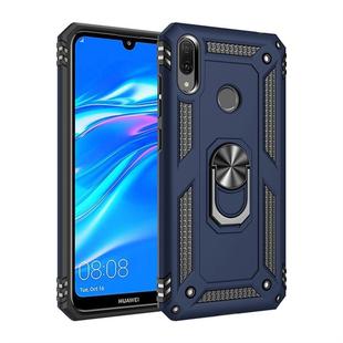 Armor Shockproof TPU + PC Protective Case for Huawei Y7 (2019), with 360 Degree Rotation Holder (Blue)