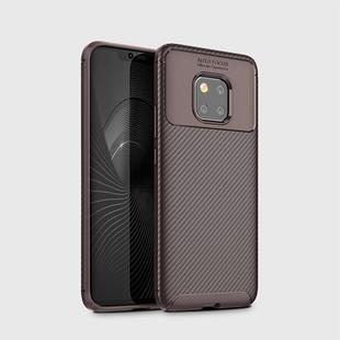 Beetle Shape Carbon Fiber Texture Shockproof TPU Case for Huawei Mate 20 Pro(Brown)