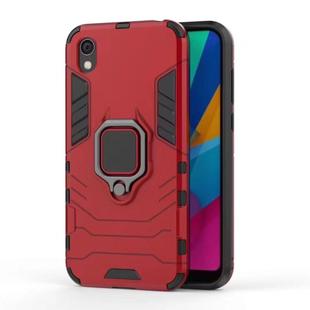 Panther PC + TPU Shockproof Protective Case for Huawei Honor 8S, with Magnetic Ring Holder (Red)