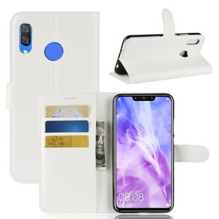 Litchi Texture Horizontal Flip Leather Case for Huawei Nova 3, with Wallet & Holder & Card Slots(White)