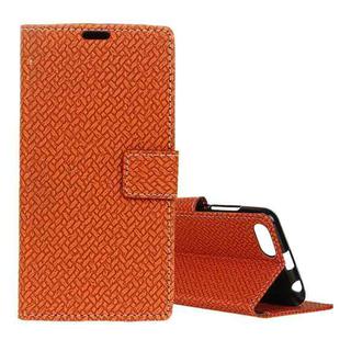 Knit Texture Horizontal Flip Leather Case for Huawei Y5 2018 / Y5 Prime 2018 / Honor 7S / Honor Play 7, with Holder & Card Slots & Photo Frame (Brown)