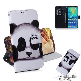 Panda Pattern Coloured Drawing Horizontal Flip Leather Case for Huawei Mate 20 Pro, with Holder & Card Slots & Wallet