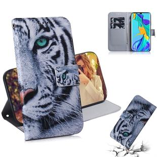 Tiger Pattern Coloured Drawing Horizontal Flip Leather Case for Huawei P30 Pro, with Holder & Card Slots & Wallet