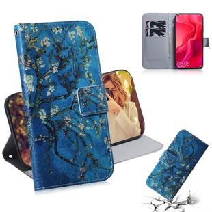 Apricot Flower Pattern Coloured Drawing Horizontal Flip Leather Case for Huawei Nova 4, with Holder & Card Slots & Wallet