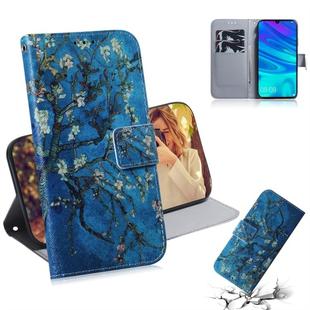 Apricot Flower Pattern Coloured Drawing Horizontal Flip Leather Case for Huawei P Smart (2019) / Honor 10 Lite, with Holder & Card Slots & Wallet