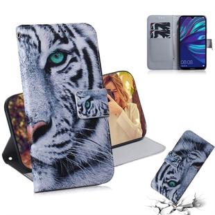 Tiger Pattern Coloured Drawing Horizontal Flip Leather Case for Huawei Y7 Prime (2019) / Y7 Pro (2019) / Enjoy 9, with Holder & Card Slots & Wallet