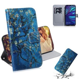 Apricot Flower Pattern Coloured Drawing Horizontal Flip Leather Case for Huawei Y7 Prime (2019) / Y7 Pro (2019) / Enjoy 9, with Holder & Card Slots & Wallet