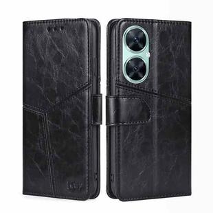 For Huawei Enjoy 60 Pro / nova 11i / Maimang 20 Geometric Stitching Flip Leather Phone Case (Black)
