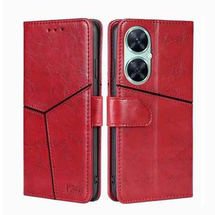 For Huawei Enjoy 60 Pro / nova 11i / Maimang 20 Geometric Stitching Flip Leather Phone Case (Red)