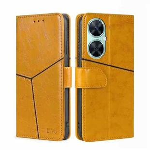 For Huawei Enjoy 60 Pro / nova 11i / Maimang 20 Geometric Stitching Flip Leather Phone Case (Yellow)