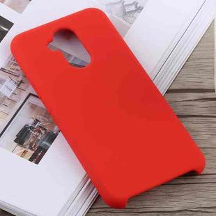 Solid Color Full Coverage Liquid Silicone Back Case for Huawei Mate 20 Lite (Red)