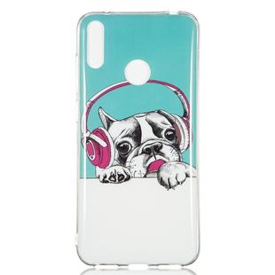 Headphone Puppy Pattern Noctilucent TPU Soft Case for Huawei Y7 Pro(2019)