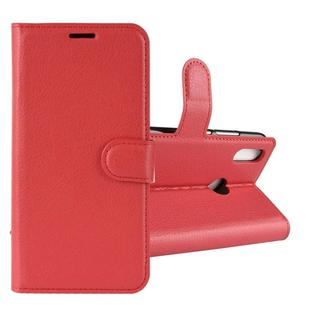 Litchi Texture Horizontal Flip Leather Case for Huawei Y9 (2019), with Holder & Card Slots & Wallet(Red)