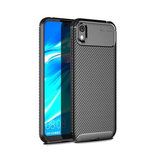 Carbon Fiber Texture Shockproof TPU Case for Huawei Honor 8S (Black)