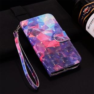 3D Color Lattice Pattern Colored Drawing Horizontal Flip Leather Case for Huawei P30, with Holder & Card Slots & Wallet & Lanyard