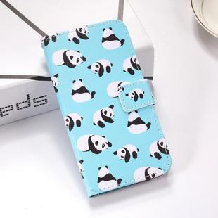 Pandas Pattern Colored Drawing Horizontal Flip Leather Case for Huawei P Smart (2019), with Holder & Card Slots & Wallet & Lanyard