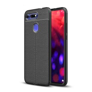 Litchi Texture TPU Shockproof Case for Huawei Honor V20(Black)