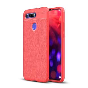 Litchi Texture TPU Shockproof Case for Huawei Honor V20(Red)