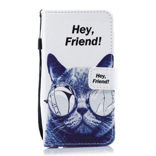 Cat Pattern Horizontal Flip Leather Case for Huawei Y7 (2019), with Holder & Card Slots & Wallet