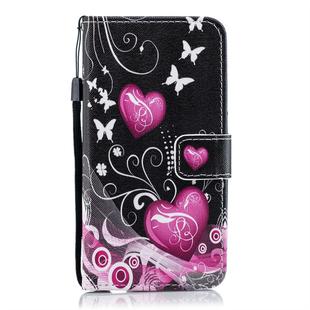 Little Peach Heart Pattern Horizontal Flip Leather Case for Huawei Y7 (2019), with Holder & Card Slots & Wallet