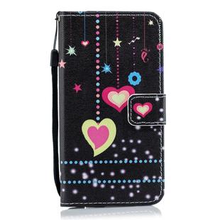 Colorful Heart Pattern Horizontal Flip Leather Case for Huawei Enjoy 9, with Holder & Card Slots & Wallet