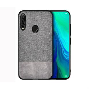 Shockproof Splicing PU + Cloth Protective Case for Huawei Y9 (2019) (Grey)