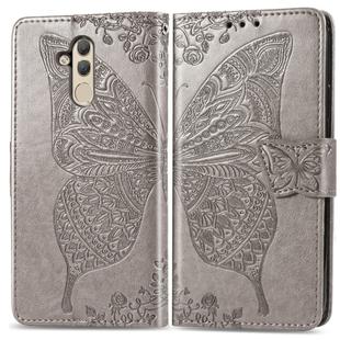 Butterfly Love Flowers Embossing Horizontal Flip Leather Case for Huawei Mate 20 Lite, with Holder & Card Slots & Wallet (Grey)