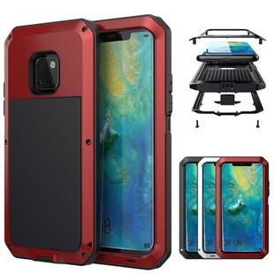 Tank Waterproof Dustproof Shockproof Aluminum Alloy + Silicone Case for Huawei Mate 20 Pro (Red)