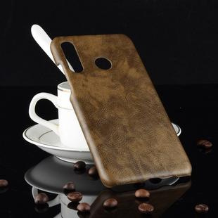 Shockproof Litchi Texture PC + PU Case for Huawei nova 4e (Brown)