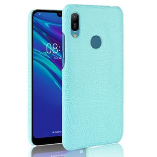 Shockproof Crocodile Texture PC + PU Case for Huawei Y6 (2019) (Green)