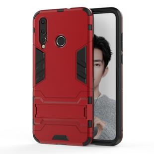 Shockproof PC + TPU Case for Huawei Nova 4, with Holder (Red)